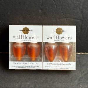 Bath & Body Works Wallflowers "4 BULBS FRENCH VANILLA" The White Barn 2 Boxes.